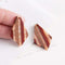 4pcs Epoxy Resin Pendants, Diamond Translucent White Resin Findings, Wood and Resin Pendant, Color Blocked, Diamond Charm