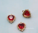 10pcs CZ Pave Love Charm, 16x14.5mm Zircon Love Pendant, Jewelry Making, Material Craft Supplies