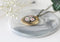 Pressed Real Flower Floral Round Locket Necklace| Gold Tone Vintage Photo Locket Pendant Necklace| Forget Me Not Resin Necklace