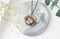 Pressed Real Flower Floral Round Locket Necklace| Gold Tone Vintage Photo Locket Pendant Necklace| Forget Me Not Resin Necklace