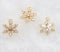 10pcs Snow CZ Pave Charm, 10mm CZ Zircon Snow Pendant Charm, Jewelry Making, Material Craft Supplies