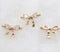 10pcs CZ Pave Bowknot Charm, 10x14mm Bowknot Zircon Connector Pendant, Jewelry Making, Material Craft Supplies