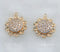 10pcs CZ Pave Five petal flower Charm, 6x9mm Zircon Small square Pendant, Jewelry Making, Zircon Material Craft Supplies