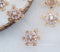 10pcs High-quality snowflakes CZ Pave Charm, 13mm Zircon snowflakes Pendant, Jewelry Making, Zircon snowflakes Material Craft Supplies