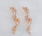10pcs spiral CZ Pave Charm, Zircon Connector 8x28mm Zircon spiral Pendant, Jewelry Making, Zircon Material Craft Supplies