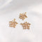 4pcs Pentagram, hexagram, starfish CZ Pave Charm, pendant Zircon Charm CZ Pave Pendant Charm, DIY earrings necklace pendant Jewelry Making