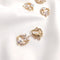 4 pcs 7X17mm small leaves cz pave Leaves charm, brass gold plated bracelet necklace pendant, pave charm
