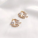 4 pcs 7X17mm small leaves cz pave Leaves charm, brass gold plated bracelet necklace pendant, pave charm