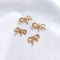 4pcs bow tie cz pave swan charm, bow crystal pendant, Inlaid zircon bracelet pendant, DIY Jewelry Making