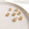 10pcs gold cone cz pave charm pendant, Zircon pendant, DIY Jewelry Making