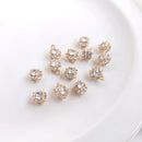 10pcs cz pave charm pendant, Zircon pendant, gold plated, real gold zircon pendant, diy handmade jewelry bracelet pendant