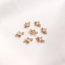 10pcs Zircon Pendant Charm, CZ Pave Connector Pendant, Earrings, necklaces, bracelets, handmade semi-finished materials