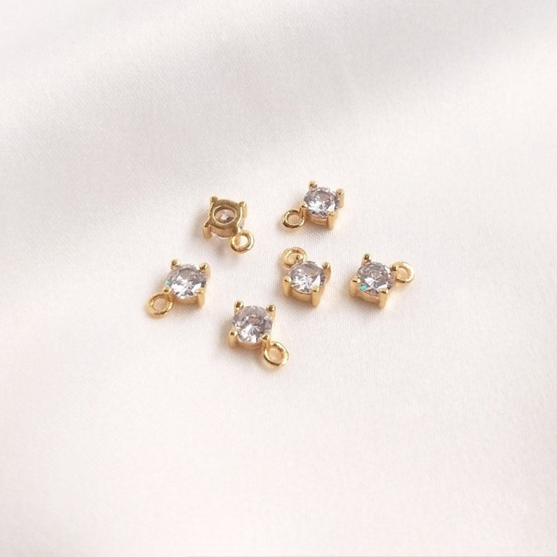 10pcs Zircon Pendant Charm, CZ Pave Connector Pendant, Earrings, necklaces, bracelets, handmade semi-finished materials