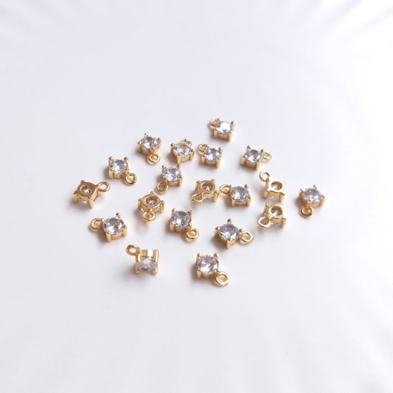 10pcs Zircon Pendant Charm, CZ Pave Connector Pendant, Earrings, necklaces, bracelets, handmade semi-finished materials