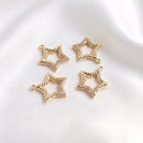 4pcs Pentagram, hexagram, starfish CZ Pave Charm, pendant Zircon Charm CZ Pave Pendant Charm, DIY earrings necklace pendant Jewelry Making
