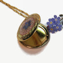 Pressed Flower Locket, Locket Necklace, Vintage Style Locket, Forget Me Not Necklace, Personalized Gift For Her, Photo Locket, Unique Gift