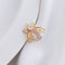 4pcs CZ Paved bee Charm, Gold Plated Brass Earring Findings, shape cubic charm, Cubic zirconia pendant