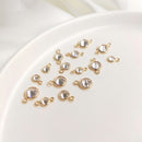 10pcs Glass Zircon Pendant Charm, CZ Pave Connector Pendant, Earrings, necklaces, bracelets, handmade semi-finished materials