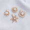 10pcs flower pearl trays, pearl settings, CZ Pave Charm, CZ Zircon snowflake Pendant Charm, Jewelry Making