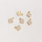 10pcs spacers clover CZ Pave Charm, four-leaf clover CZ Zircon Pendant Charm, Jewelry Making, Material Craft Supplies