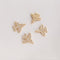 10pcs Small airplane CZ Paved Charm, Gold Plated Brass Earring Findings, shape cubic charm, airplane zirconia pendant