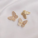4pcs CZ Pave butterfly Charm Pendant, Zircon butterfly Connector, Jewelry Making, Material Craft Supplies