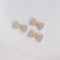 4pcs bow tie CZ Pave pendant Charm, bow tie crown, Zircon Jewelry Making, Nickel free