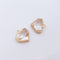 10pcs Heart Glass Zircon Pendant Charm, Heart CZ Pave Connector Pendant, Heart Crystal Pendant