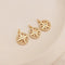 4pcs eight-pointed star cz pave charm, star pendant, brass gold plated, star charm, Material Craft Supplies