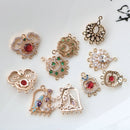 4pcs CZ Pave butterfly Charm Pendant, Zircon butterfly Connector, Jewelry Making, Material Craft Supplies
