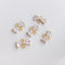10pcs bow CZ Pave Charm, bow Zircon Connector, Zircon Jewelry Making, Material Craft Supplies