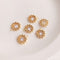 daisy CZ Pave pendant, sun flower zirconia, Brass, Nickel free, flower charm, Wholesale jewelry supplies, 10 piece
