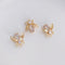 4pcs CZ Paved bee Charm, Gold Plated Brass Earring Findings, shape cubic charm, Cubic zirconia pendant