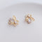 4pcs CZ Paved bee Charm, Gold Plated Brass Earring Findings, shape cubic charm, Cubic zirconia pendant