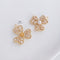 10pcs flower pearl trays, pearl settings, CZ Pave Charm, CZ Zircon snowflake Pendant Charm, Jewelry Making