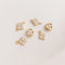 10pcs spacers clover CZ Pave Charm, four-leaf clover CZ Zircon Pendant Charm, Jewelry Making, Material Craft Supplies