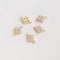 10pcs spacers clover CZ Pave Charm, four-leaf clover CZ Zircon Pendant Charm, Jewelry Making, Material Craft Supplies