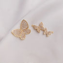 4pcs CZ Pave butterfly Charm Pendant, Zircon butterfly Connector, Jewelry Making, Material Craft Supplies