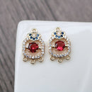 4pcs CZ Pave butterfly Charm Pendant, Zircon butterfly Connector, Jewelry Making, Material Craft Supplies