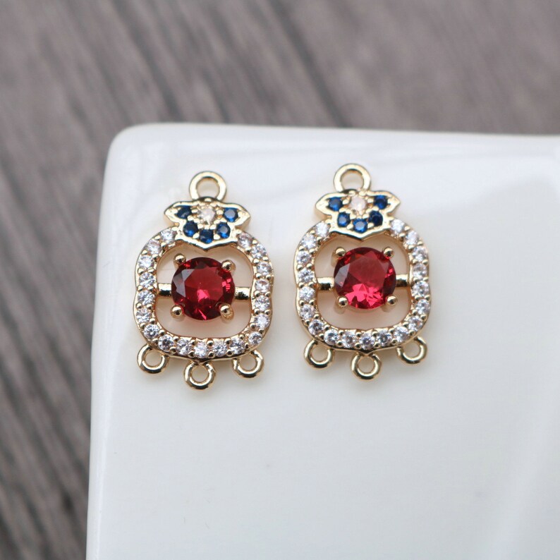 4pcs CZ Pave butterfly Charm Pendant, Zircon butterfly Connector, Jewelry Making, Material Craft Supplies