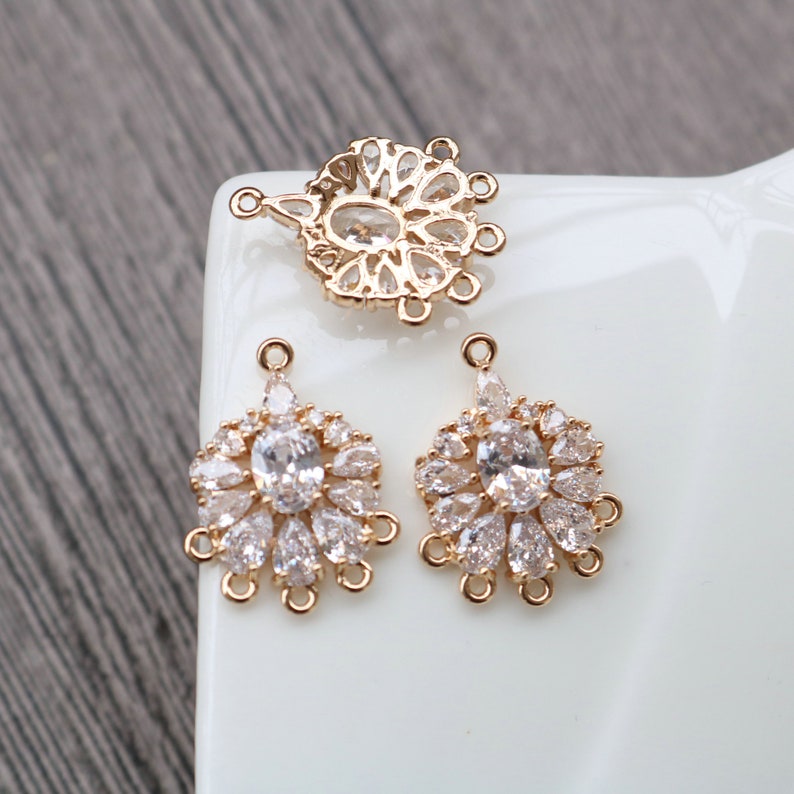 4pcs CZ Pave butterfly Charm Pendant, Zircon butterfly Connector, Jewelry Making, Material Craft Supplies