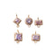 10pcs round, rectangular, square CZ Pave Charm, CZ Zircon Connector Pendant Charm, Jewelry Making, Material Craft Supplies