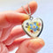 Heart Locket Necklace, Photo Heart Pendant, Forget Me Not Heart Locket, Tiny Heart Necklace, Silver Heart Photo Locket, Openable Pendant