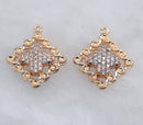 10pcs Round, Square, Heart CZ Pave Charm, zircon Charm Pendant, Diy Glass crystal Pave Charm, Jewelry Making Supplies