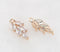 10pcs small leaves cz pave Leaves pendant charm, brass gold plated necklace pendant, pave charm