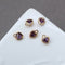 10pcs heart Glass Charm Pendant, 5mm CZ Pave Charm, heart Zircon ball Pendant, 15*22mm Jewelry Making, Material Craft Supplies