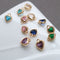 10pcs heart Glass Charm Pendant, 5mm CZ Pave Charm, heart Zircon ball Pendant, 15*22mm Jewelry Making, Material Craft Supplies