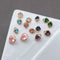 10pcs heart Glass Charm Pendant, 5mm CZ Pave Charm, heart Zircon ball Pendant, 15*22mm Jewelry Making, Material Craft Supplies