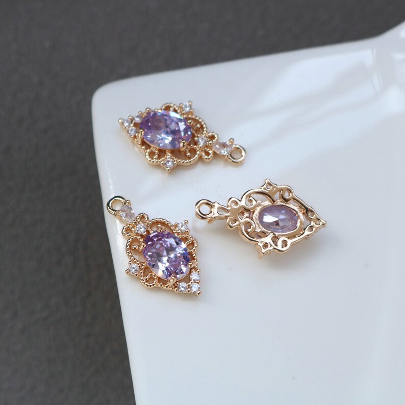 10pcs Arrow teardrop CZ zircon Charm pendant, 12x20mm Zircon pendant Charm CZ Pave Pendant Charm, DIY Connector Jewelry Making