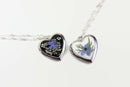 Pressed Flower Locket, Locket Necklace, Dainty Locket, Vintage Locket Necklace, Heart Locket, Photo Locket, Forget Me Not